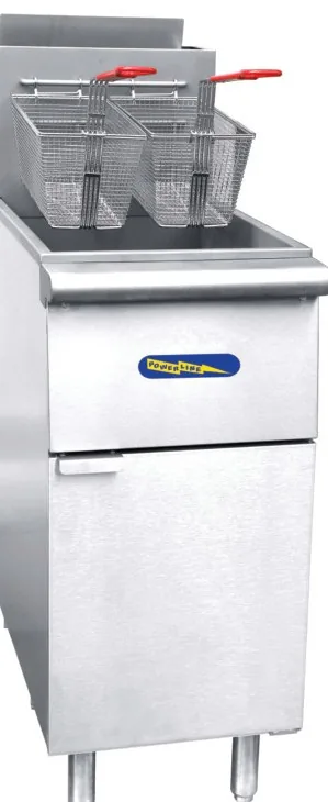 Powerline Free Standing LPG Gas Fryer F4-P 55 lb