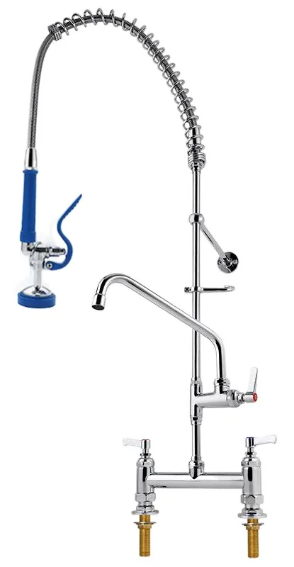 Powerline Pre-Rinse Faucet with 12″ Add-On Faucet P-123-ADF12-B Deck mounted