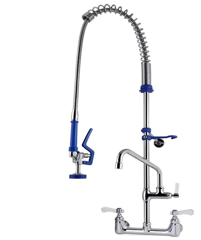 Powerline Pre-Rinse Faucet with 12″ Add-On Faucet P-133-ADF12-B Wall mounted