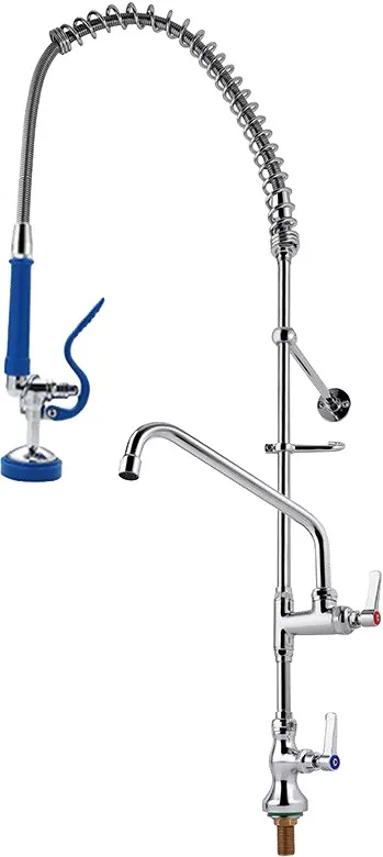 Powerline Pre-Rinse Faucet with 12″ Add-On Faucet P-2285-ADF12-B Deck mounted