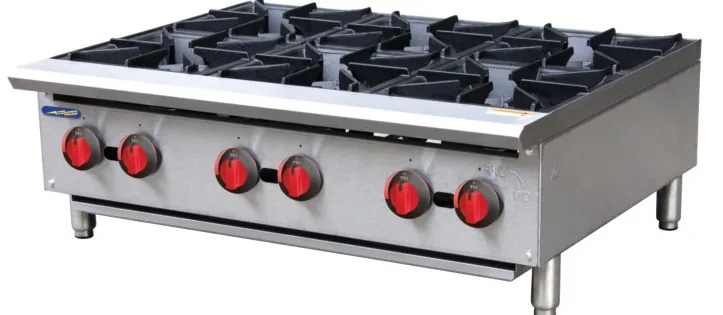 Powerline 6-Burner Gas Countertop Range PBT36-6-A 6 Burner