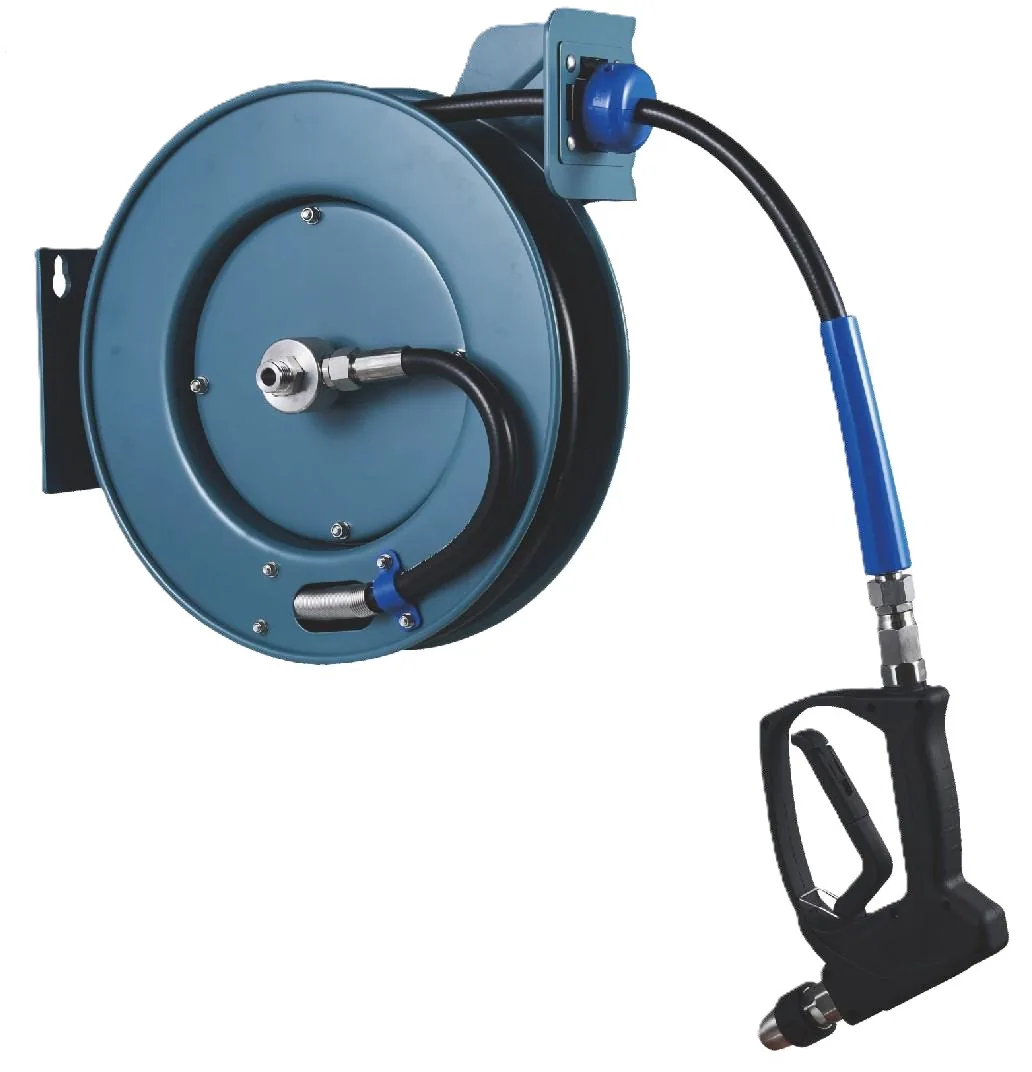 Powerline Epoxy Coated Round Open Hose Reel Black PHRO-E1-10