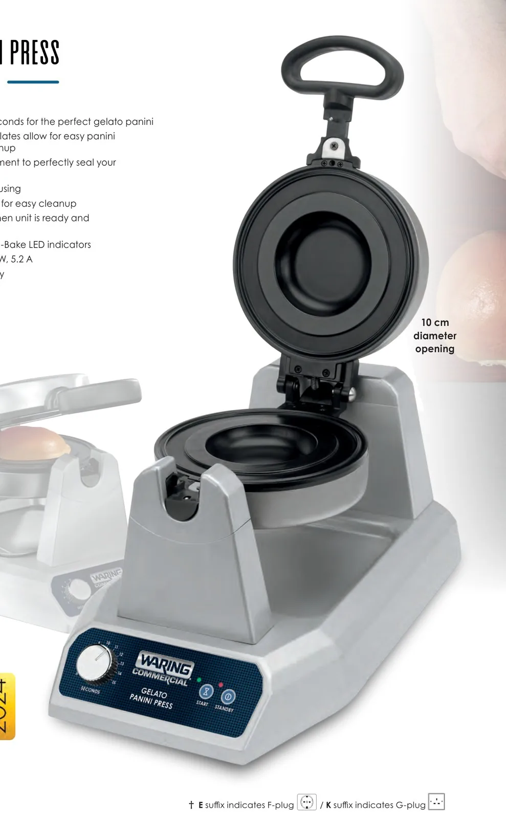 Waring Gelato Panini Press WICSP180E 1200 W (EU F-plug (Schuko))