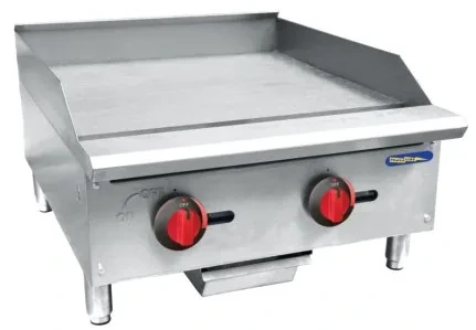 Dapur Gas Komersial Restoran Powerline Gas Countertop Heavy Duty Griddle PBT24-0-24G-A 525 x 609 mm