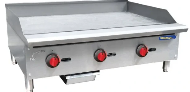 Dapur Gas Komersial Restoran Powerline Gas Countertop Heavy Duty Griddle PBT36-0-36G-A 525 x 909 mm