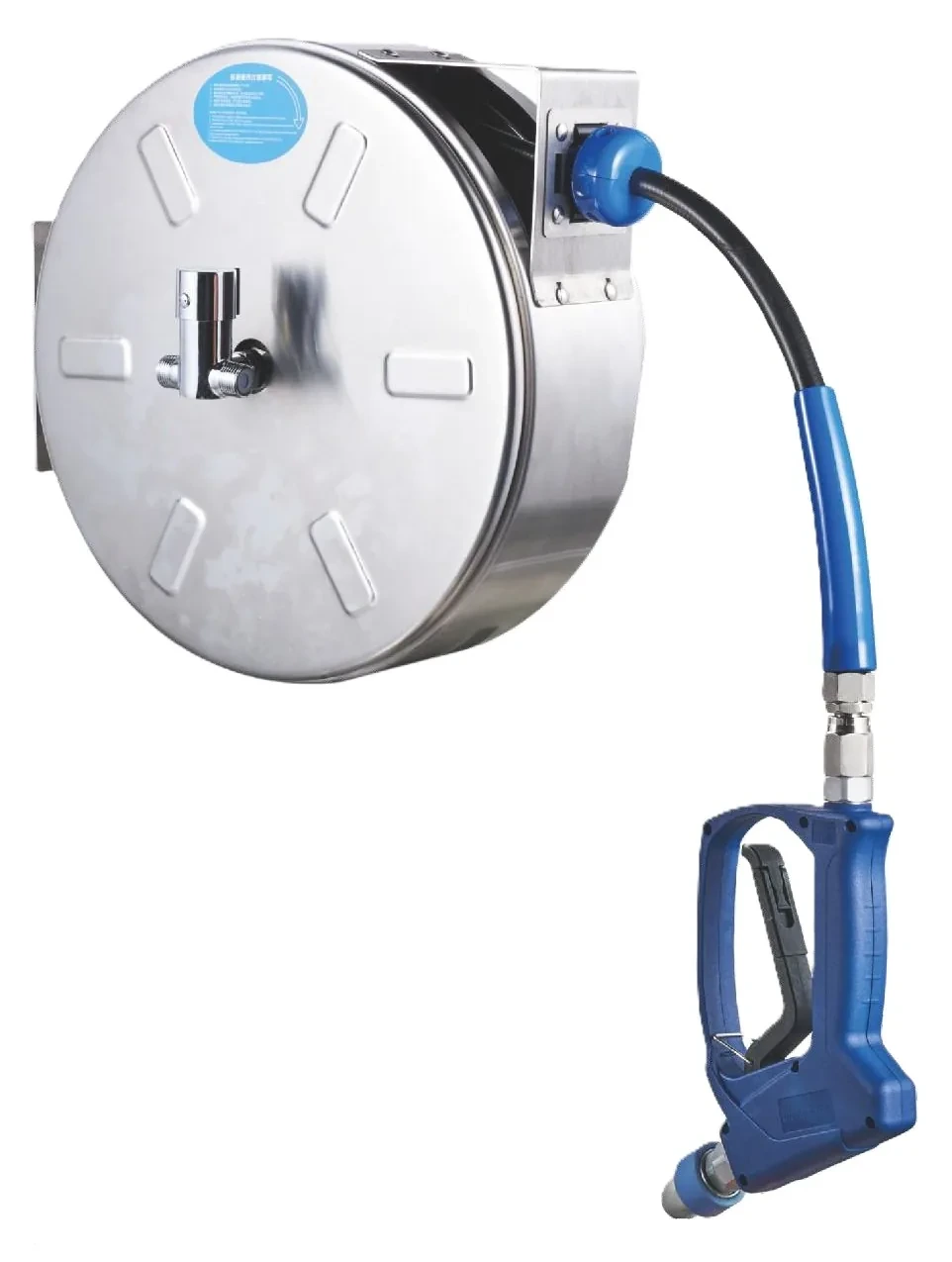 Powerline 商用不锈钢自动卷管器 Stainless Steel Round Enclosed Hose Reel 10 m PHRC-SS-10