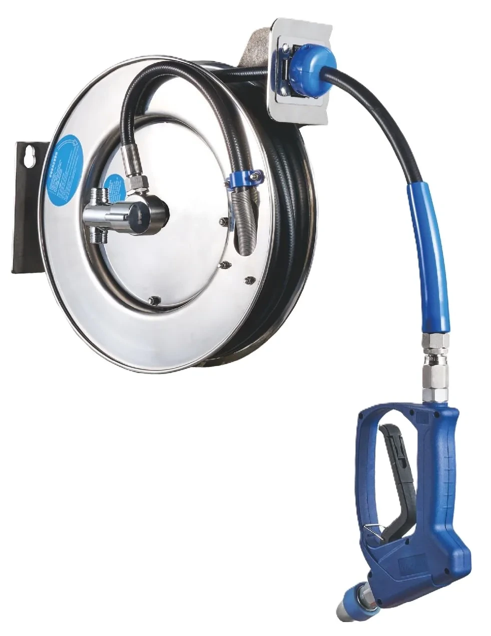 Powerline 商用不锈钢自动卷管器 Stainless Steel Round Open Hose Reel 10 m PHRO-SS-10