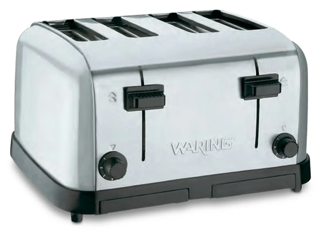 Pembakar Roti Penghantar Komersial Waring 4-Slice Medium-Duty Toaster WCT708E 4-Slice (EU F-plug (Schuko))