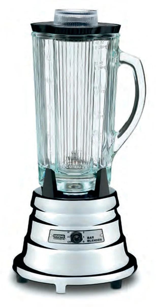 Waring 商用大马力破壁机 Classic Chrome Bar Blender with Glass Container BB90EG 1.2 L Glass